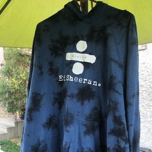 Ed Sheeran Black and blue Tie Dye hoodie